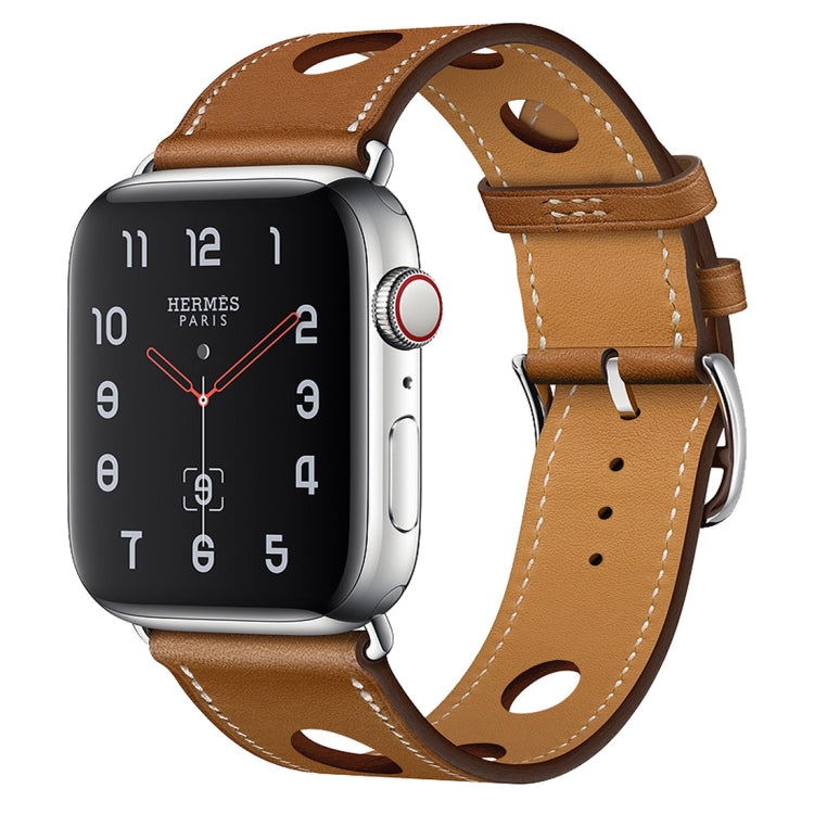 Cinturino di ricambio per cinturino in pelle a tre fori, For Apple Watch Series 8&7 41mm / SE 2&6&SE&5&4 40mm / 3&2&1 38mm, For Apple Watch Series 7 45mm / 6 & SE & 5 & 4 44mm / 3 & 2 & 1 42mm                                                            ...