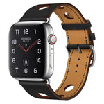 Cinturino di ricambio per cinturino in pelle a tre fori, For Apple Watch Series 8&7 41mm / SE 2&6&SE&5&4 40mm / 3&2&1 38mm, For Apple Watch Series 7 45mm / 6 & SE & 5 & 4 44mm / 3 & 2 & 1 42mm                                                            ...