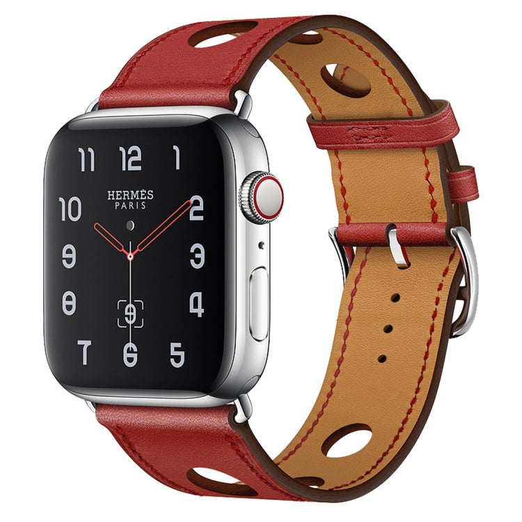 Cinturino in pelle a tre fori per Apple Watch 38-45mm