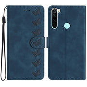 Custodia per telefono in pelle goffrata con sette farfalle, For Xiaomi Redmi Note 8T