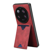 Custodia per telefono con supporto per slot per schede con copertina posteriore Denior PU, For Xiaomi 13 Ultra
