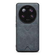 Custodia per telefono con supporto per slot per schede con copertina posteriore Denior PU, For Xiaomi 13 Ultra