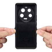 Custodia per telefono con supporto per slot per schede con copertina posteriore Denior PU, For Xiaomi 13 Ultra