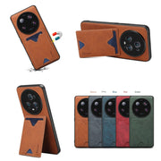 Custodia per telefono con supporto per slot per schede con copertina posteriore Denior PU, For Xiaomi 13 Ultra