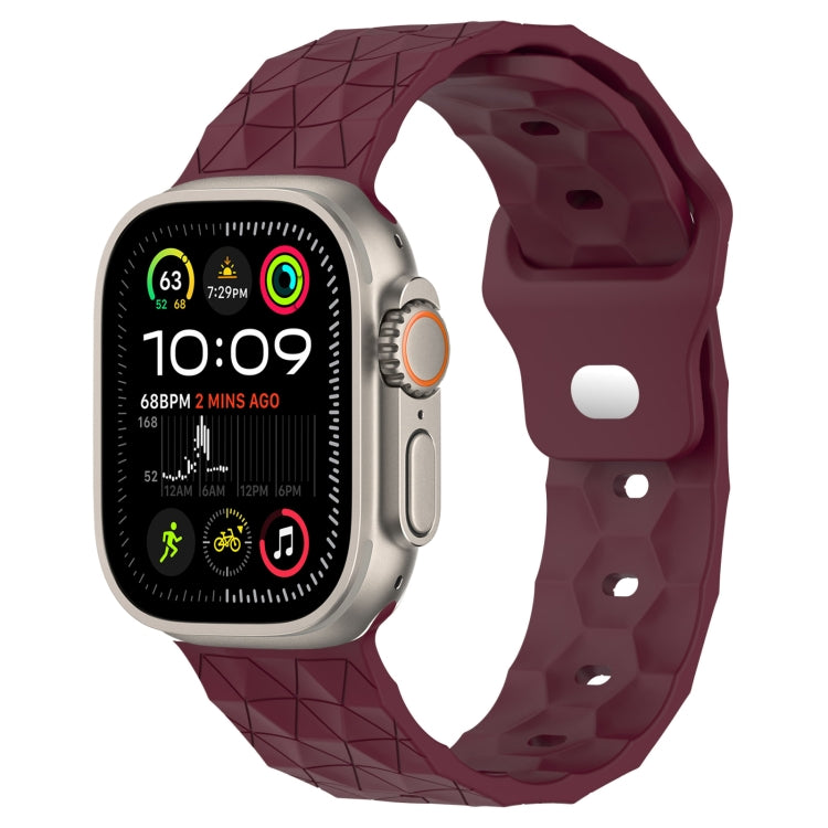 Cinturino per orologio in silicone con trama di calcio, For Apple Watch Ultra 2 49mm, For Apple Watch 9 45mm