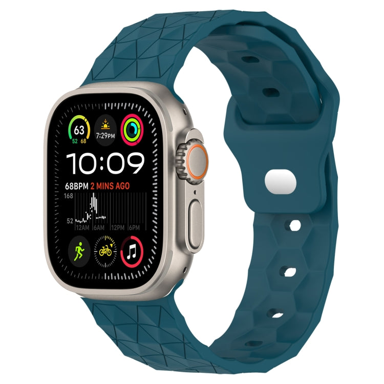 Cinturino per orologio in silicone con trama di calcio, For Apple Watch Ultra 2 49mm, For Apple Watch 9 45mm