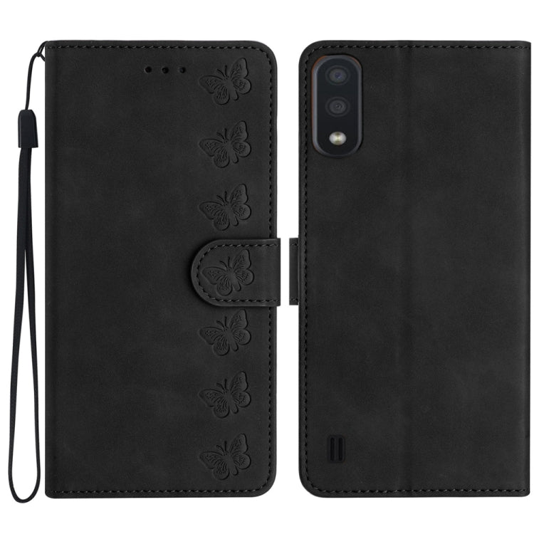 Custodia portafoglio in pelle con farfalle per Samsung Galaxy S24
