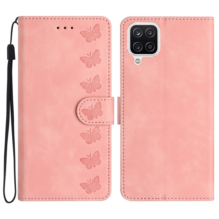 Custodia portafoglio in pelle con farfalle per Samsung Galaxy S24