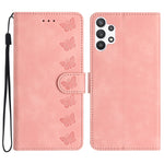 Custodia portafoglio in pelle con farfalle per Samsung Galaxy S24