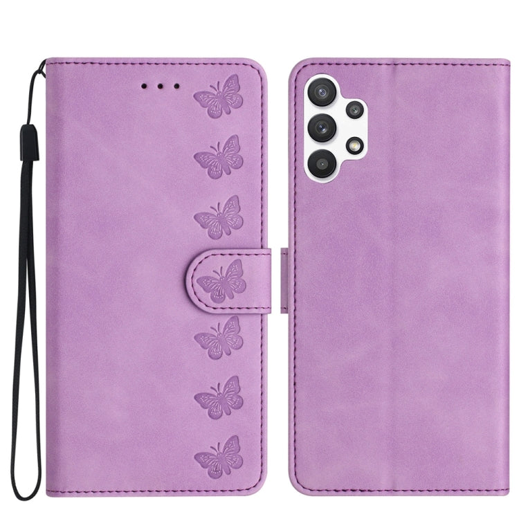 Custodia portafoglio in pelle con farfalle per Samsung Galaxy S24