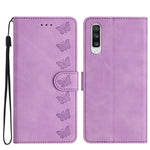 Custodia per telefono in pelle goffrata con sette farfalle, For Samsung Galaxy A52 5G, For Samsung Galaxy A53, For Samsung Galaxy A54, For Samsung Galaxy A70
