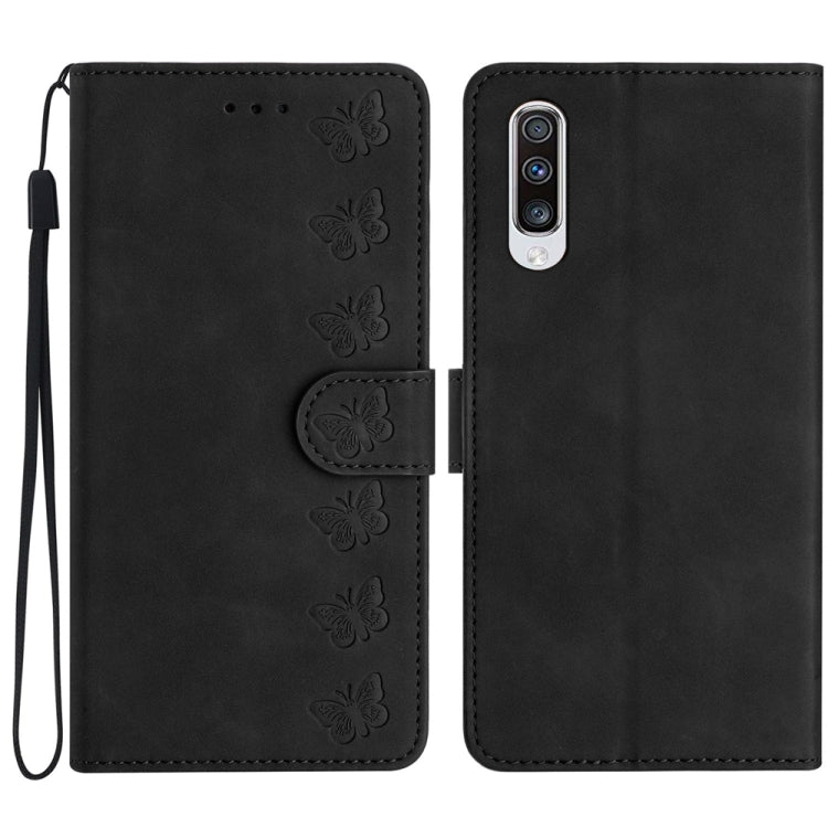 Custodia per telefono in pelle goffrata con sette farfalle, For Samsung Galaxy A52 5G, For Samsung Galaxy A53, For Samsung Galaxy A54, For Samsung Galaxy A70