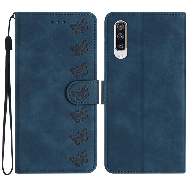 Custodia per telefono in pelle goffrata con sette farfalle, For Samsung Galaxy A52 5G, For Samsung Galaxy A53, For Samsung Galaxy A54, For Samsung Galaxy A70