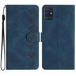 Custodia per telefono in pelle goffrata con sette farfalle, For Samsung Galaxy A71, For Samsung Galaxy A72 5G, For Samsung Galaxy A73 5G, For Samsung Galaxy M23