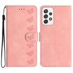 Custodia per telefono in pelle goffrata con sette farfalle, For Samsung Galaxy A71, For Samsung Galaxy A72 5G, For Samsung Galaxy A73 5G, For Samsung Galaxy M23