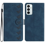 Custodia per telefono in pelle goffrata con sette farfalle, For Samsung Galaxy A71, For Samsung Galaxy A72 5G, For Samsung Galaxy A73 5G, For Samsung Galaxy M23