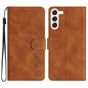 Custodia portafoglio in pelle con farfalle per Samsung Galaxy S24