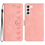 Custodia portafoglio in pelle con farfalle per Samsung Galaxy S24