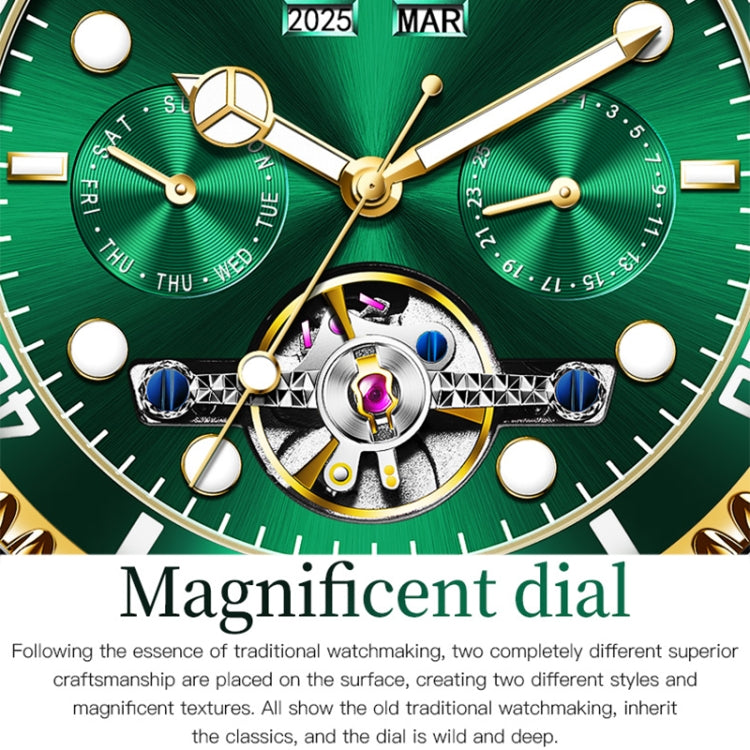 Orologio meccanico impermeabile multifunzionale da uomo OLEVS 6605