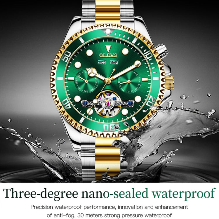 Orologio meccanico impermeabile multifunzionale da uomo OLEVS 6605