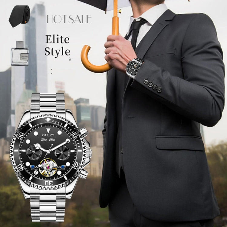 Orologio meccanico impermeabile multifunzionale da uomo OLEVS 6605