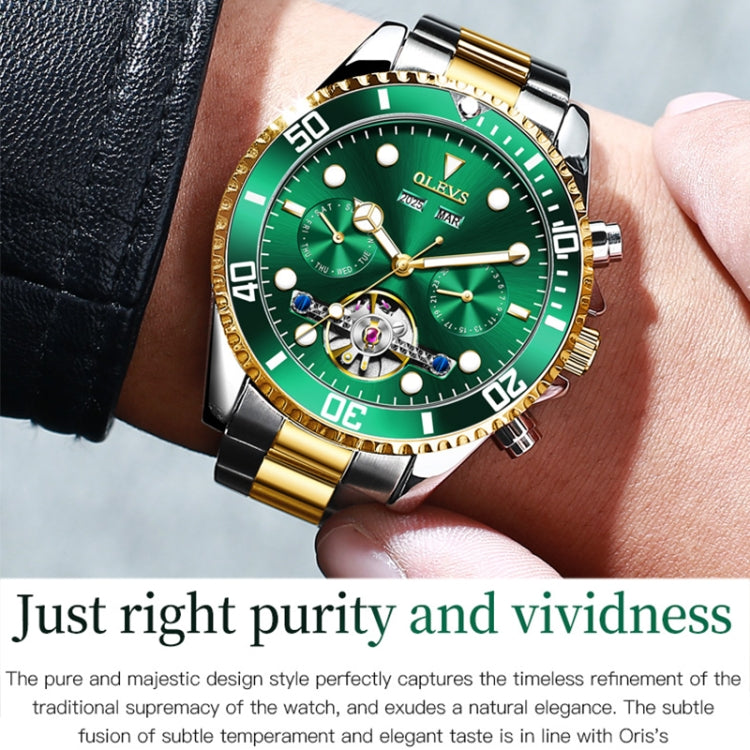 Orologio meccanico impermeabile multifunzionale da uomo OLEVS 6605