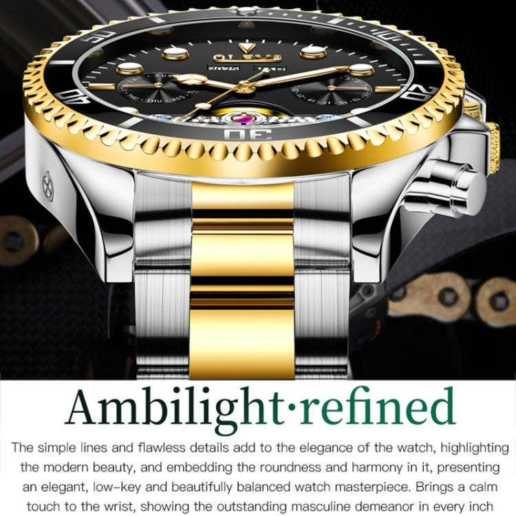 Orologio meccanico impermeabile multifunzionale da uomo OLEVS 6605