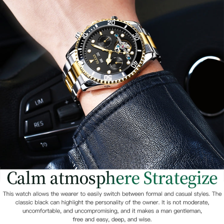 Orologio meccanico impermeabile multifunzionale da uomo OLEVS 6605