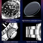 Orologio meccanico impermeabile luminoso da uomo OLEVS 6650