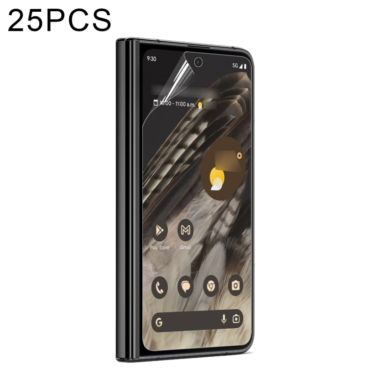 Pellicola idrogel per schermo frontale antideflagrante con protezione per schermo intero da 25 pezzi, For Google Pixel Fold Front Screen (25pcs)