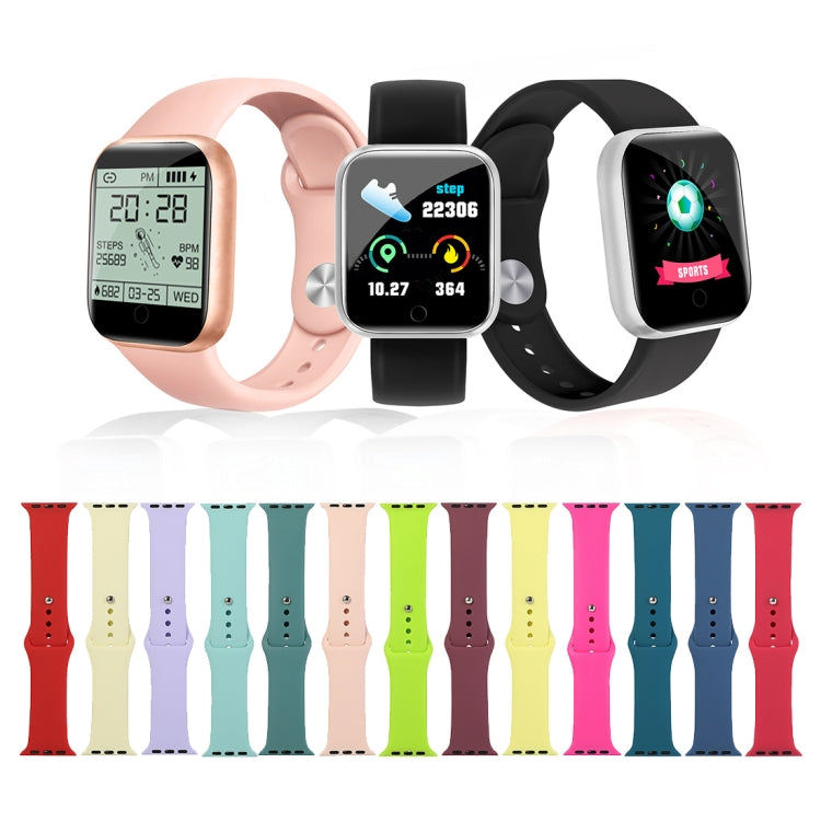 Cinturino di ricambio per orologio in silicone, sezione corta (femmina), For Apple Watch Ultra 49mm / Series 8&7 45mm / SE 2&6&SE&5&4 44mm / 3&2&1 42mm