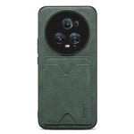 Custodia per telefono con supporto per slot per schede con copertina posteriore Denior PU, For Honor Magic5 Ultimate
