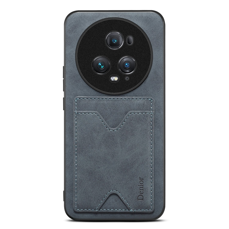 Custodia per telefono con supporto per slot per schede con copertina posteriore Denior PU, For Honor Magic5 Ultimate