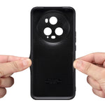 Custodia per telefono con supporto per slot per schede con copertina posteriore Denior PU, For Honor Magic5 Ultimate