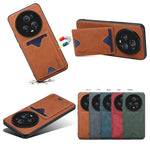 Custodia per telefono con supporto per slot per schede con copertina posteriore Denior PU, For Honor Magic5 Ultimate