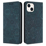 Custodia in pelle goffrata per iPhone 14 e modelli