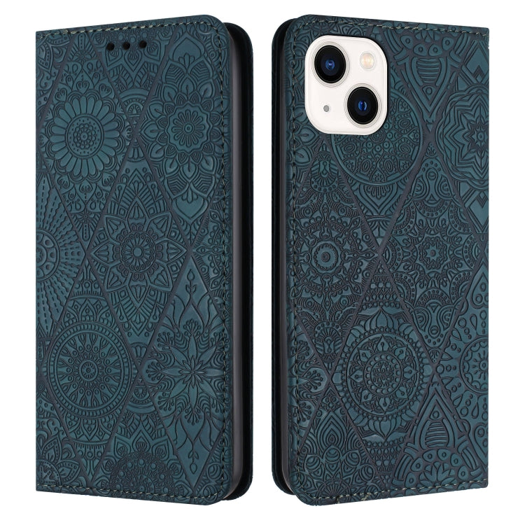 Custodia in pelle goffrata per iPhone 14 e modelli