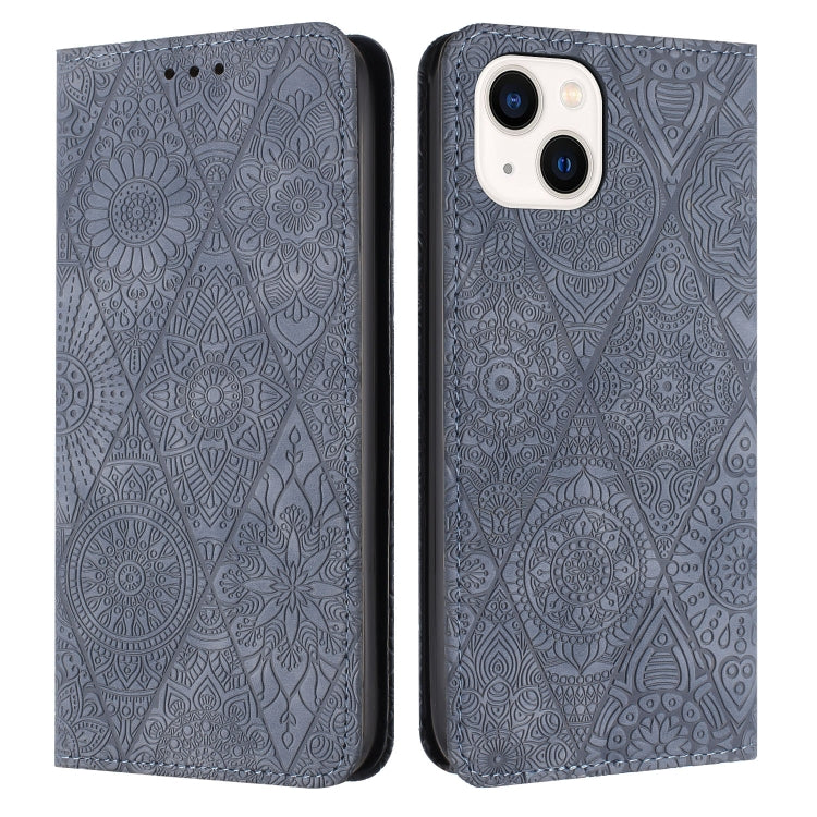 Custodia in pelle goffrata per iPhone 14 e modelli