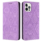 Custodia in pelle goffrata per iPhone 14 e modelli