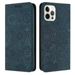 Custodia in pelle etnica per iPhone 13 e 12