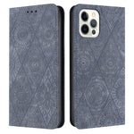 Custodia in pelle etnica per iPhone 13 e 12