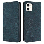 Custodia in pelle goffrata per iPhone 12 Pro Max e 11