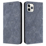 Custodia in pelle goffrata per iPhone 12 Pro Max e 11