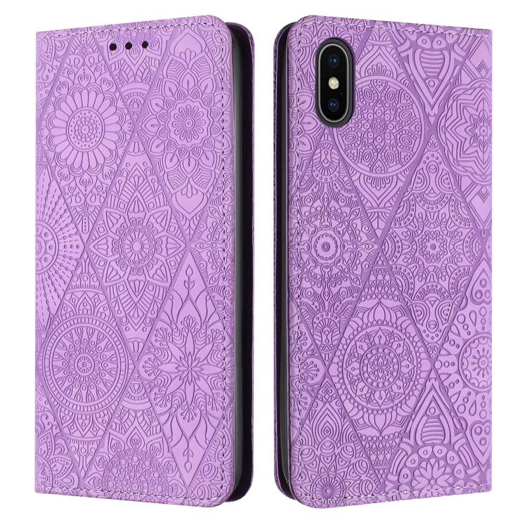 Custodia in pelle goffrata per iPhone X, XS, XR, SE 2022