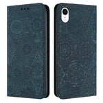 Custodia in pelle goffrata per iPhone X, XS, XR, SE 2022