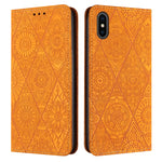 Custodia in pelle goffrata per iPhone X, XS, XR, SE 2022