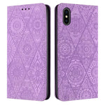 Custodia in pelle goffrata per iPhone X, XS, XR, SE 2022