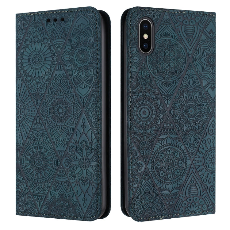 Custodia in pelle goffrata per iPhone X, XS, XR, SE 2022
