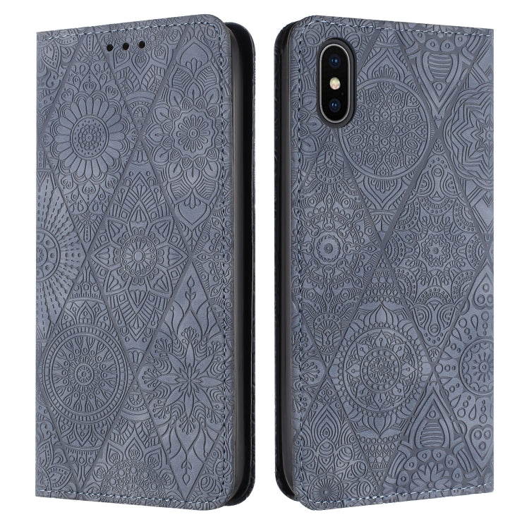Custodia in pelle goffrata per iPhone X, XS, XR, SE 2022