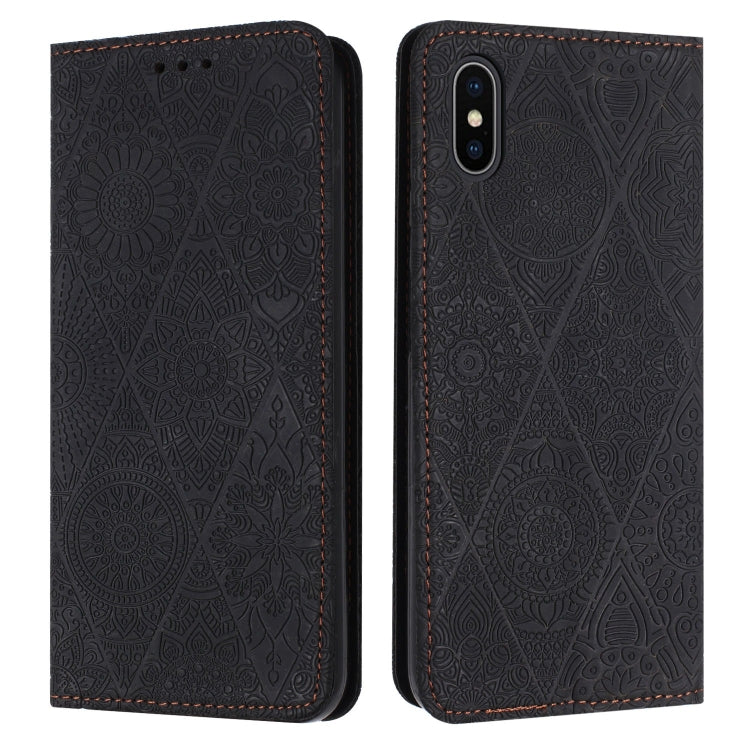 Custodia in pelle goffrata per iPhone X, XS, XR, SE 2022